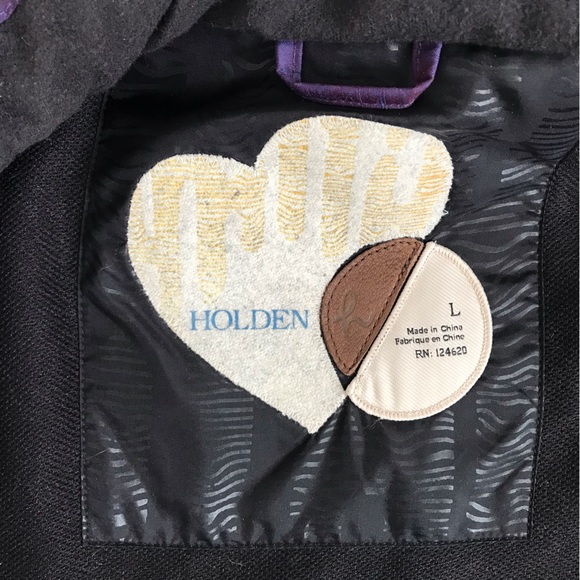 Large Snowboard jacket insulated purple Holden with snow skirt pit zips - Picture 10 of 16